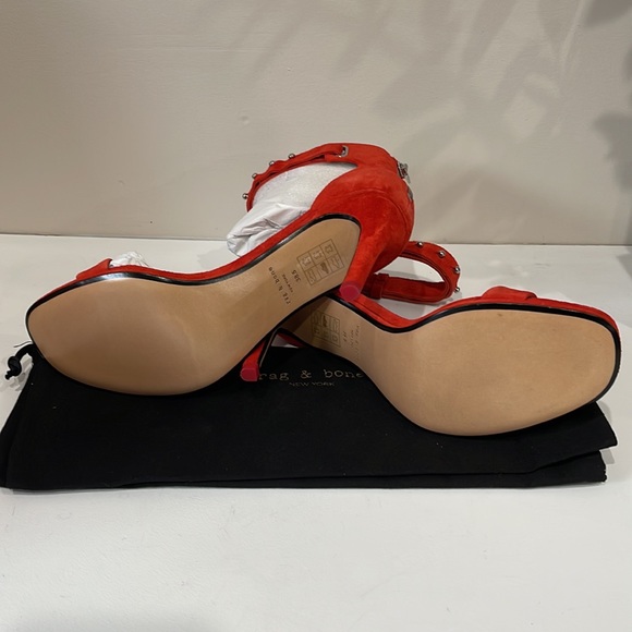 Rag & Bone Tamira sandal red suede - Picture 5 of 8